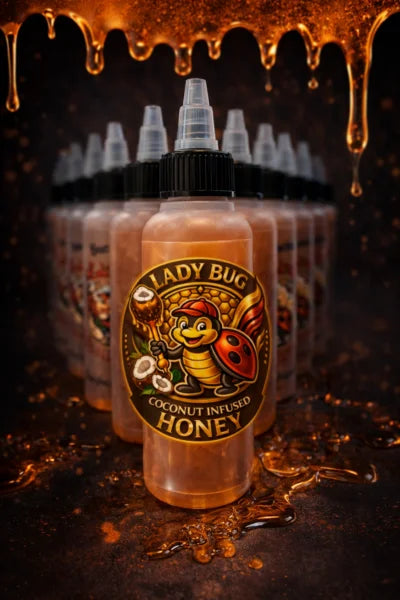 Coconut Fruit Infused Honey — 4 oz Squeezable Bottle 🥥